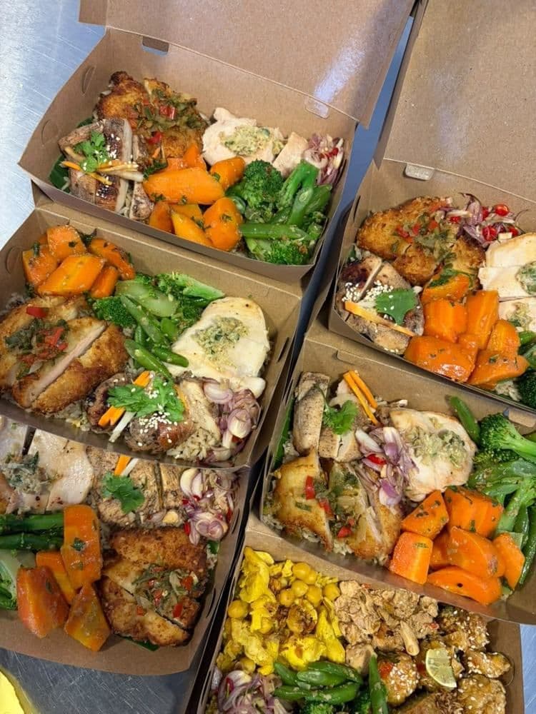 Meal boxes close up