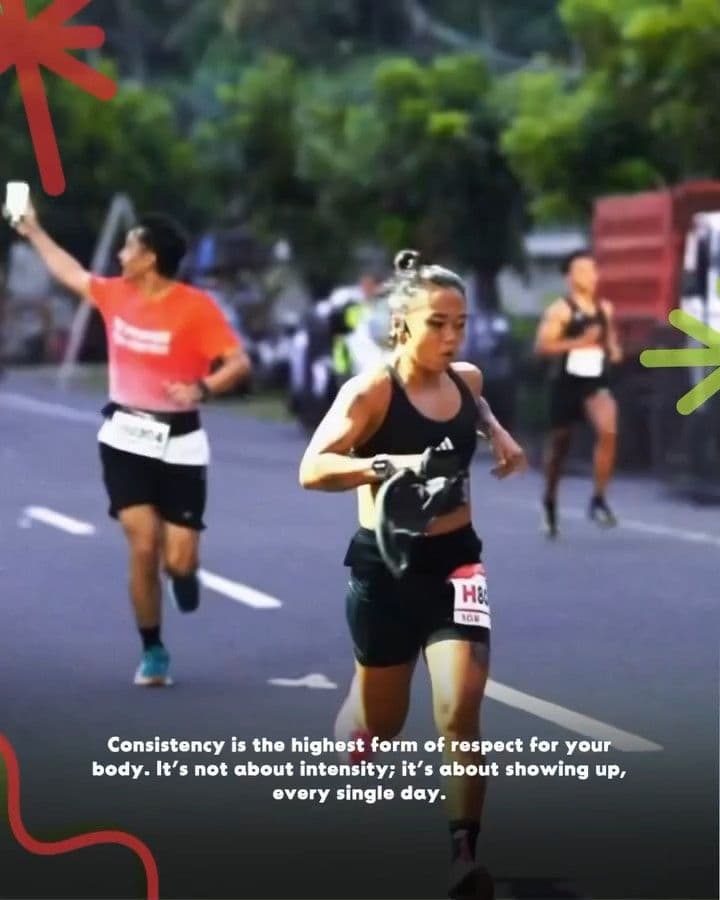 Stefani at the finish